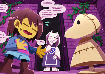 Undertale : Toriel & Frisk’s Charming Video Game Moment, Toriel (Undertale), Frisk (Undertale), video game, Undertale HD wallpaper