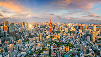 Tokyo Skyline, City skyline of Tokyo, Captivating stock , Iconic view HD wallpaper