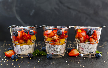 Yogurt and Berries, fruit, berries, yogurt, food HD wallpaper