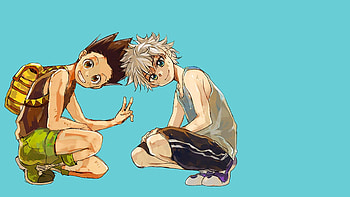 Gon and Killua, Anime rivalry, Hunter x Hunter, The Dead Toons HD wallpaper