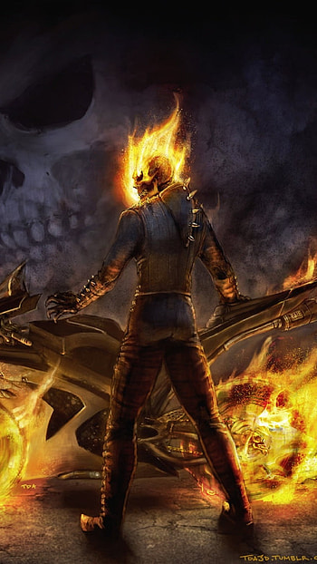 Ghost Rider, Marvel, Superhero HD phone wallpaper