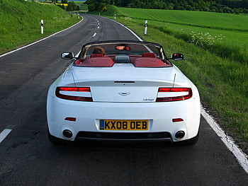 Nature, Aston Martin, Cars, Back View, Rear View, Style, 2008, V8, Vantage HD wallpaper