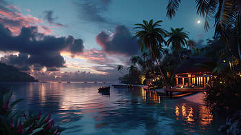 Island Paradise Beach House - Stunning, beach house, island paradise, tropical, beach HD wallpaper