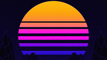 Retrowave Sun , retrowave, synthwave, artist, artwork, digital-art HD wallpaper