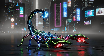 Neon Scorpion — Cyber Night Stalker, scorpion, neon, cyberpunk HD wallpaper