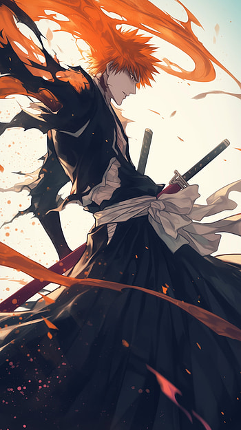 Ichigo Kurosaki from Bleach Anime , Anime, Bleach, Ichigo Kurosaki HD phone wallpaper