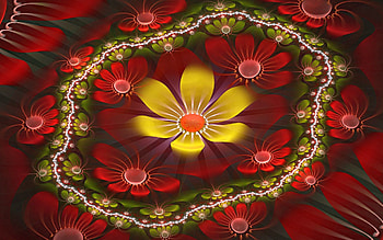 Abstract, Patterns, Flower, Multicolored, Motley, Fractal HD wallpaper