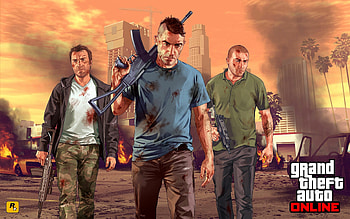 Grand Theft Auto 5, gaming, Thrilling stunts, Online multiplayer chaos HD wallpaper