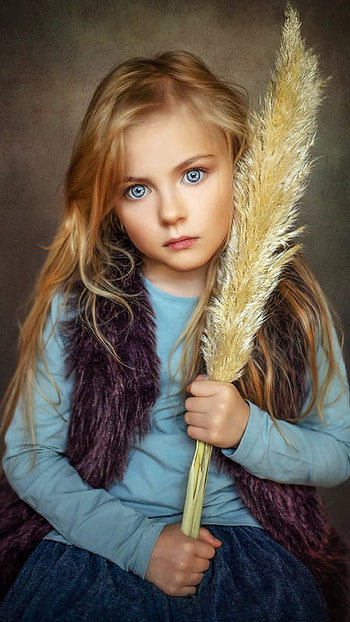 Beauty, lovely, blue-eyes, little-girl, bright-eyes, portrait HD phone wallpaper
