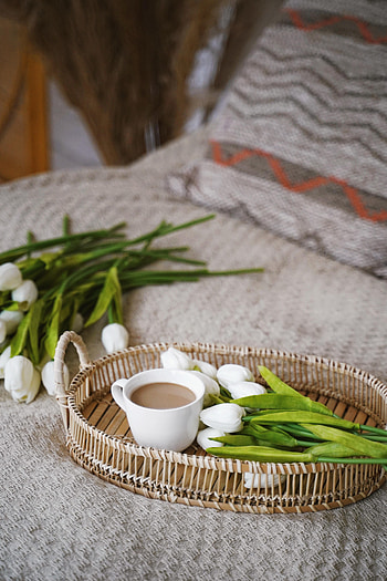 Tulips, Interior, Coffee, Miscellanea, Miscellaneous, Spring HD phone wallpaper
