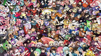 Anime - Crossover Hatsune Miku Grimmjow Jaegerjaquez Madoka Kaname Asuka Langley Sohryu Yui (Angel Beats HD wallpaper