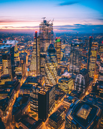 Cities, Architecture, View From Above, Night City, City Lights, Skyscrapers, Megapolis, Megalopolis HD phone wallpaper