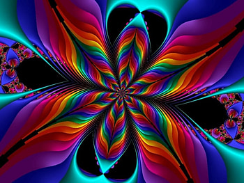 Vibrant Flower , Abstract, Fractals, Flower, Vibrant HD wallpaper