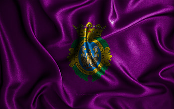 Cadiz flag, , silk wavy flags, spanish cities, Day of Cadiz, Flag of Cadiz, fabric flags, 3D art, Cadiz, cities of Spain, Cadiz 3D flag HD wallpaper