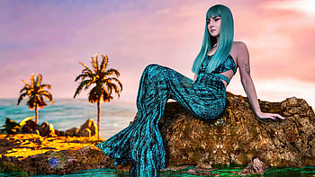 A Mermaid Cosplay, mermaid, cosplay, graphy HD wallpaper