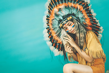 Native American, Women, Asian, Feather, Headdress HD wallpaper