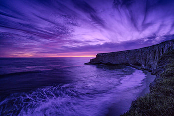 Sea Dusk Evening, dusk, evening, nature, sea HD wallpaper