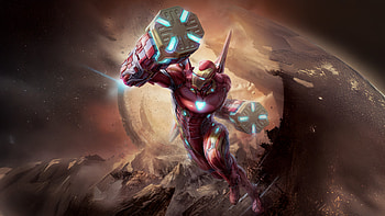Iron Man Above The World, iron-man, superheroes, artwork, art, digital-art, pixiv HD wallpaper