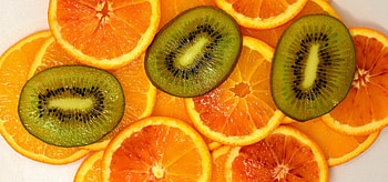 Orange, kiwifruit, slices HD wallpaper