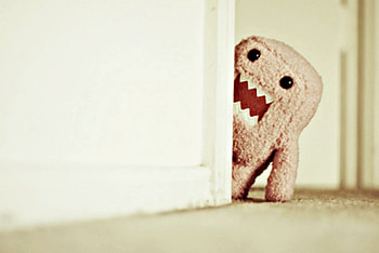 Pink Domo ( I C U ), i c u, cartoon, domo, cute, i see you, pink domo, pink, anime, adorable HD wallpaper
