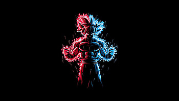 God Red Blue Goku Dragon Ball Z, goku, anime, dragon-ball-z, artwork HD wallpaper