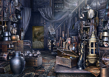 Curio Shop F, artwork, computer graphics, wide screen, painting, art, illustration HD wallpaper