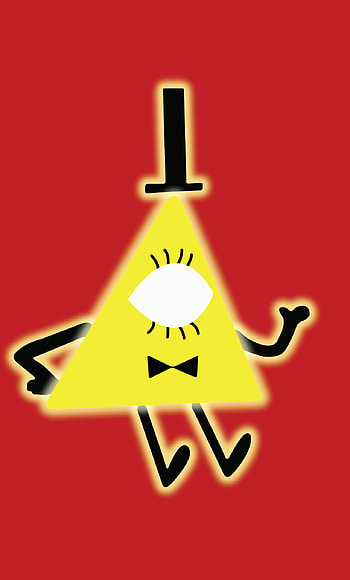 Bill in minimalistic style, Gravity Falls character HD phone wallpaper