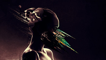 Abstract, Bright, Shadow, Colorful, Colourful, Profile, Face HD wallpaper