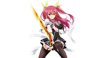 Rakudai Kishi No Cavalry, Stella Vermillion, Anime, Chivalry Of A Failed Knight, Long Hair, Pink Hair, Red Eyes, Sword HD wallpaper