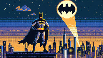 Batman 8 Bit, batman, superheroes, artist, artwork, digital-art, deviantart, 8-bit HD wallpaper