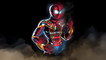 Spiderman Guardian Of Tomorrow, spiderman, superheroes, artwork, art, digital-art, black, dark, background HD wallpaper