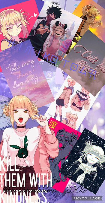 Himiko toga, L.O.V, pink, japanese, mha, mva, purple, bnha, cute, anime HD phone wallpaper