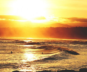 Seize the Moment, waves, reflection, clouds, nature, sunset, ocean HD wallpaper