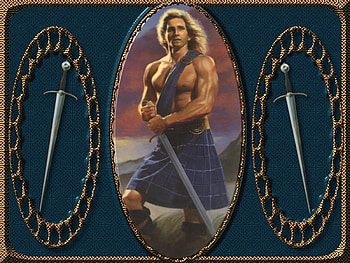Highland romance, romance, book, sword, hero HD wallpaper