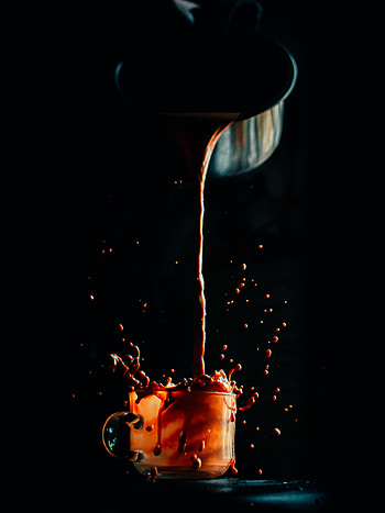 Food, Coffee, Dark, Cup, Spray, Drink, Beverage HD phone wallpaper