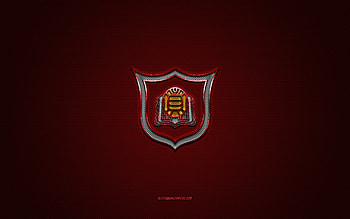 Al Hala SC, Bahraini football club, Bahraini Premier League, white logo, red carbon fiber background, football, Muharraq, Bahrain, Al Hala SC logo HD wallpaper