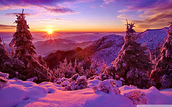 sunset, beautiful, color, mountain HD wallpaper