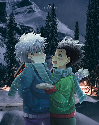 Gon x Killua, Gon cs, Killua zoldyck, Anime , Hunter x hunter, Snow, cs, HxH, Meruem, Zoldyck HD phone wallpaper