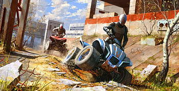 Art, Speed, Atv, Quad Bike, Race, Helmets HD wallpaper