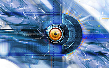 Future Tech 30, meter scale, eye scope, abstract, 3d, future tech HD wallpaper