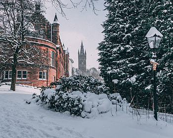 Glasgow, city, winter, buildings HD wallpaper