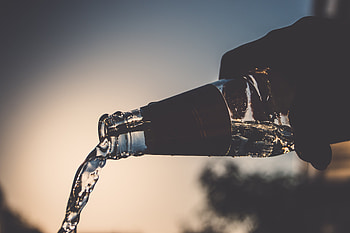 Water, Dark, Bottle, Jet HD wallpaper