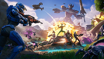 Epic Fortnite : Intense Battle in a Video Game Arena, video game, Fortnite HD wallpaper