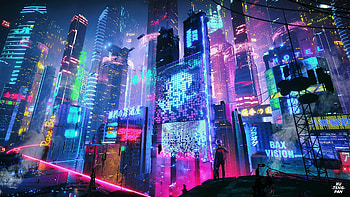 Cyberpunk, Neon HD wallpaper