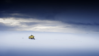 Alone House On Top Of Ice Mountains, alone, mountains, nature, snow HD wallpaper