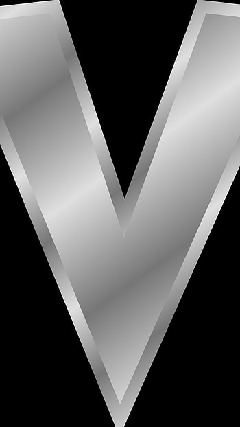 V Letter, Grey HD phone wallpaper