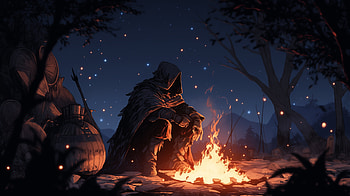 Dark Souls II Bonfire - Medieval Fantasy, bonfire, medieval, video game, Dark Souls II HD wallpaper