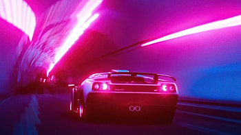 Neon Synth Lambo, neon, synthwave, lamborghini, artist, artwork, digital-art HD wallpaper