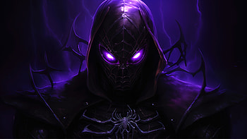 Dark Villain Spider Man, purple comic character, Comic, spider man, Dark Superhero HD wallpaper