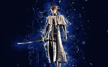 Sosuke Aizen, , blue neon lights, Bleach, manga, creative, Bleach characters, Aizen Sosuke, Sosuke Aizen Bleach HD wallpaper